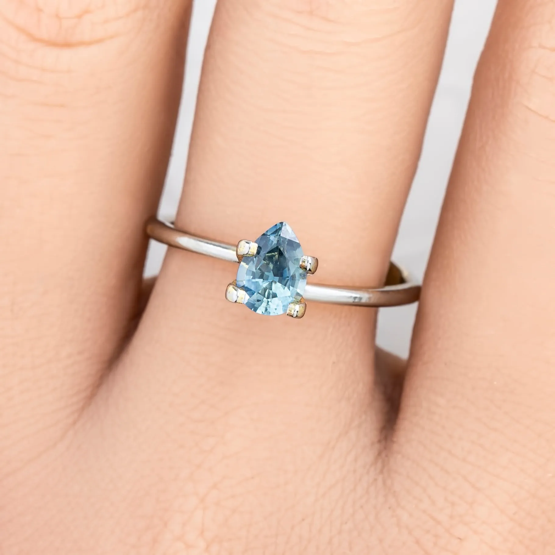 0.85ct Pear Cut Blue Montana Sapphire SF200