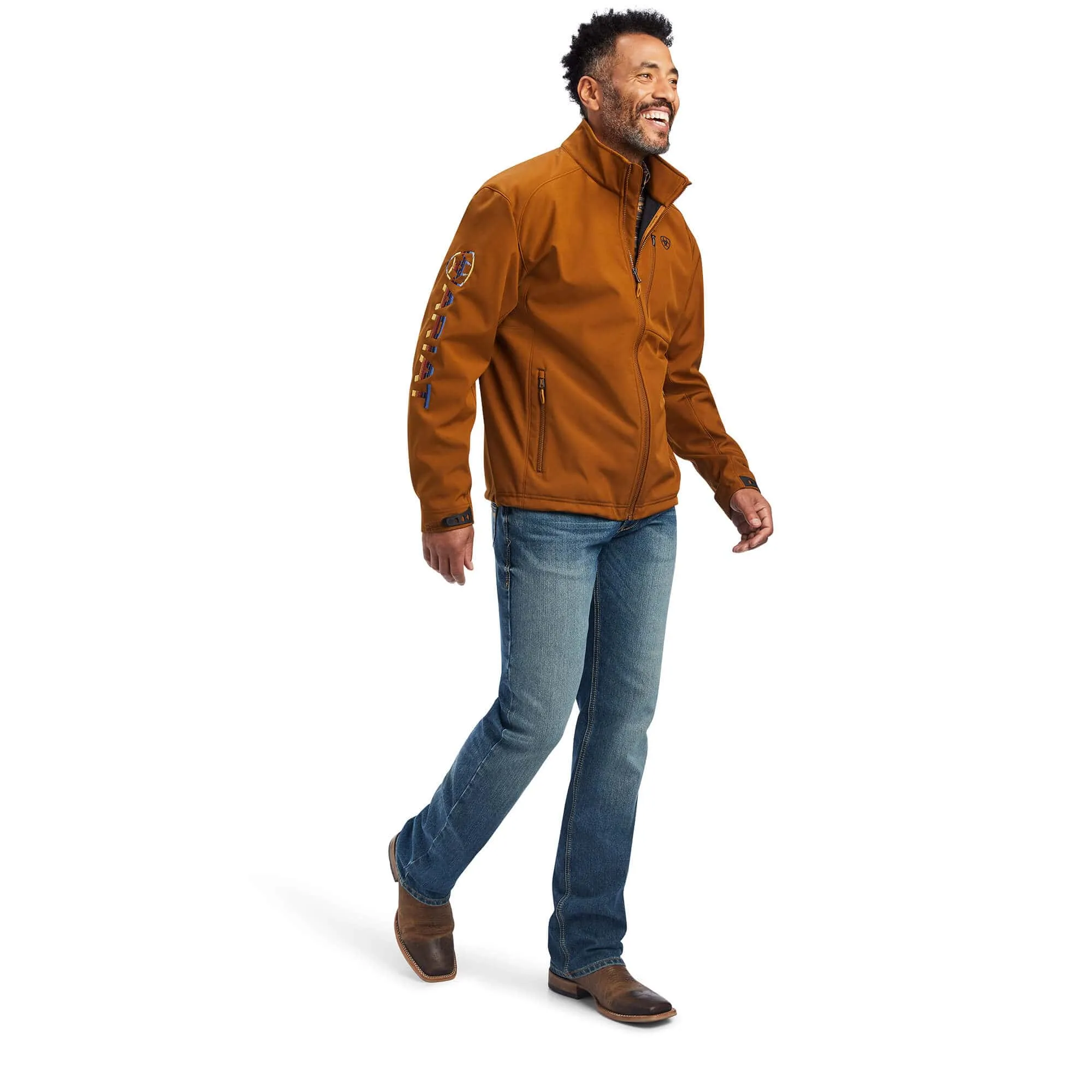 Ariat Men's Logo 2.0 Chestnut Softshell Jacket 10041612