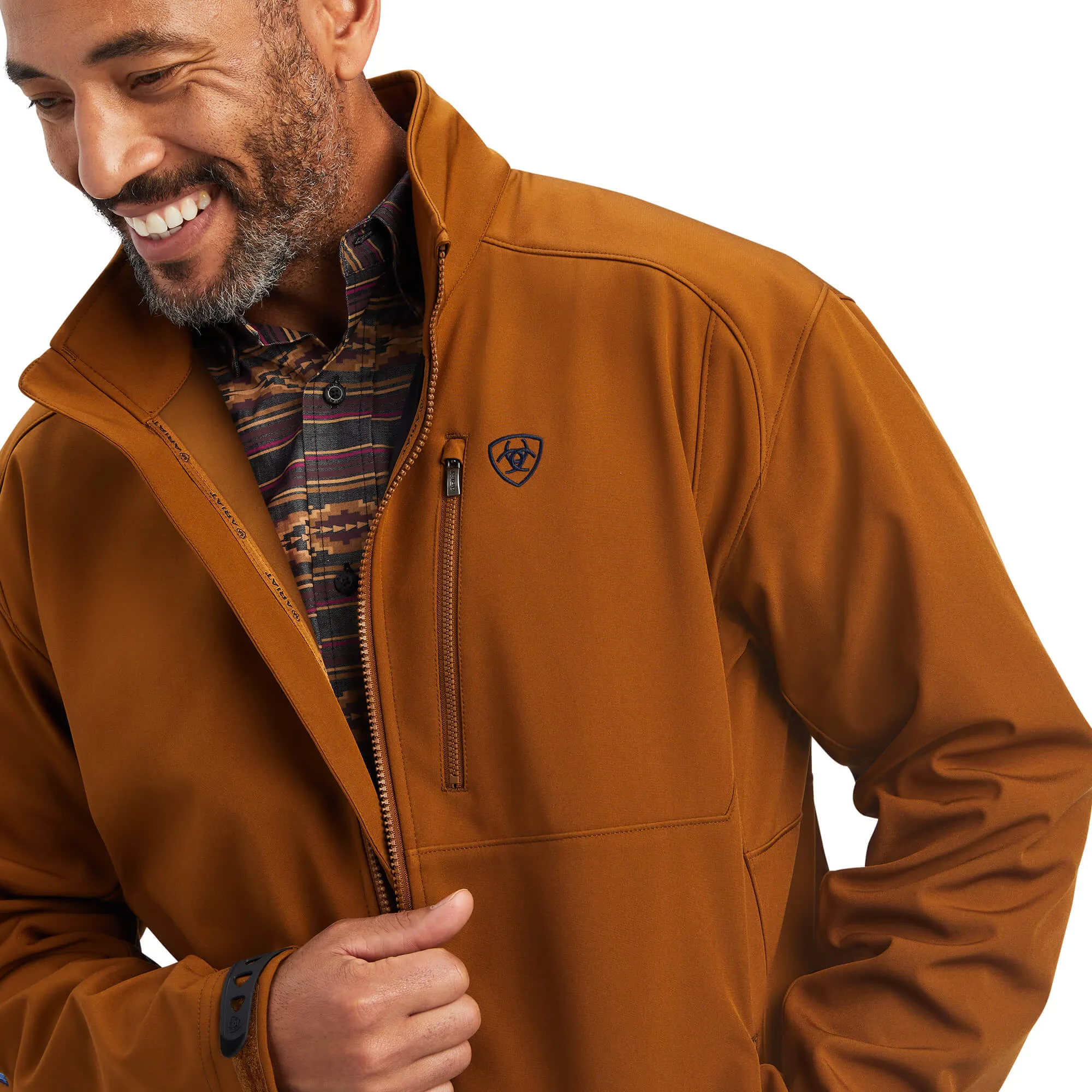 Ariat Men's Logo 2.0 Chestnut Softshell Jacket 10041612