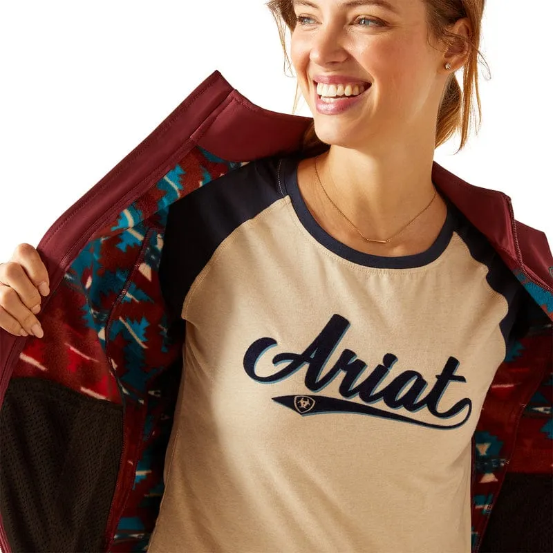 Ariat Women's New Team Tawny Port/Baja Softshell Jacket 10046690