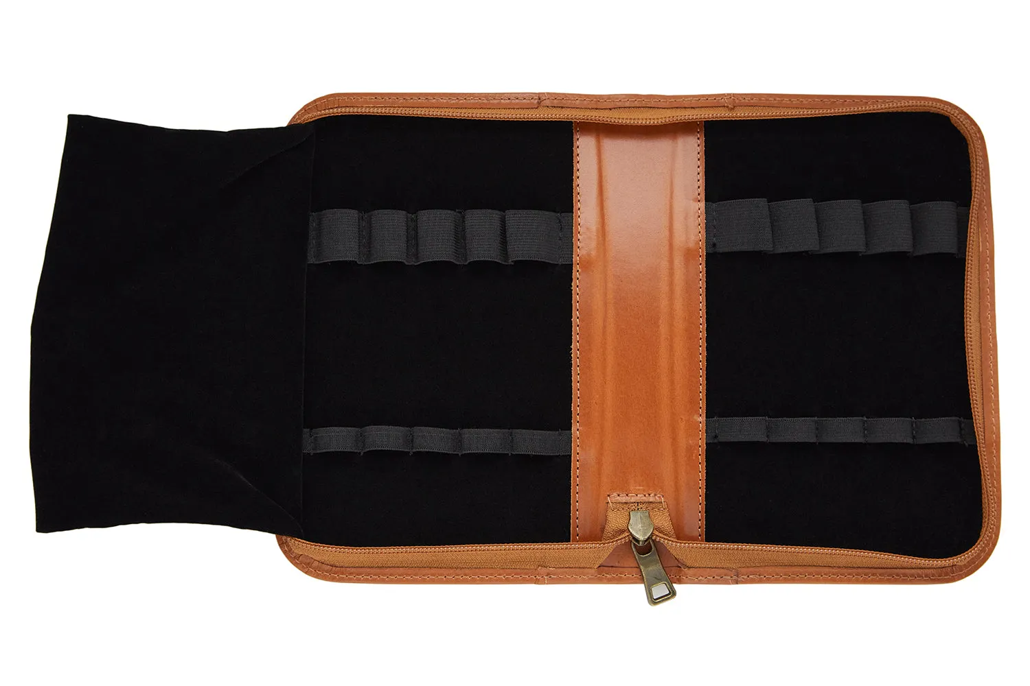 Aston Leather 10 Slot Pen Case - Tan