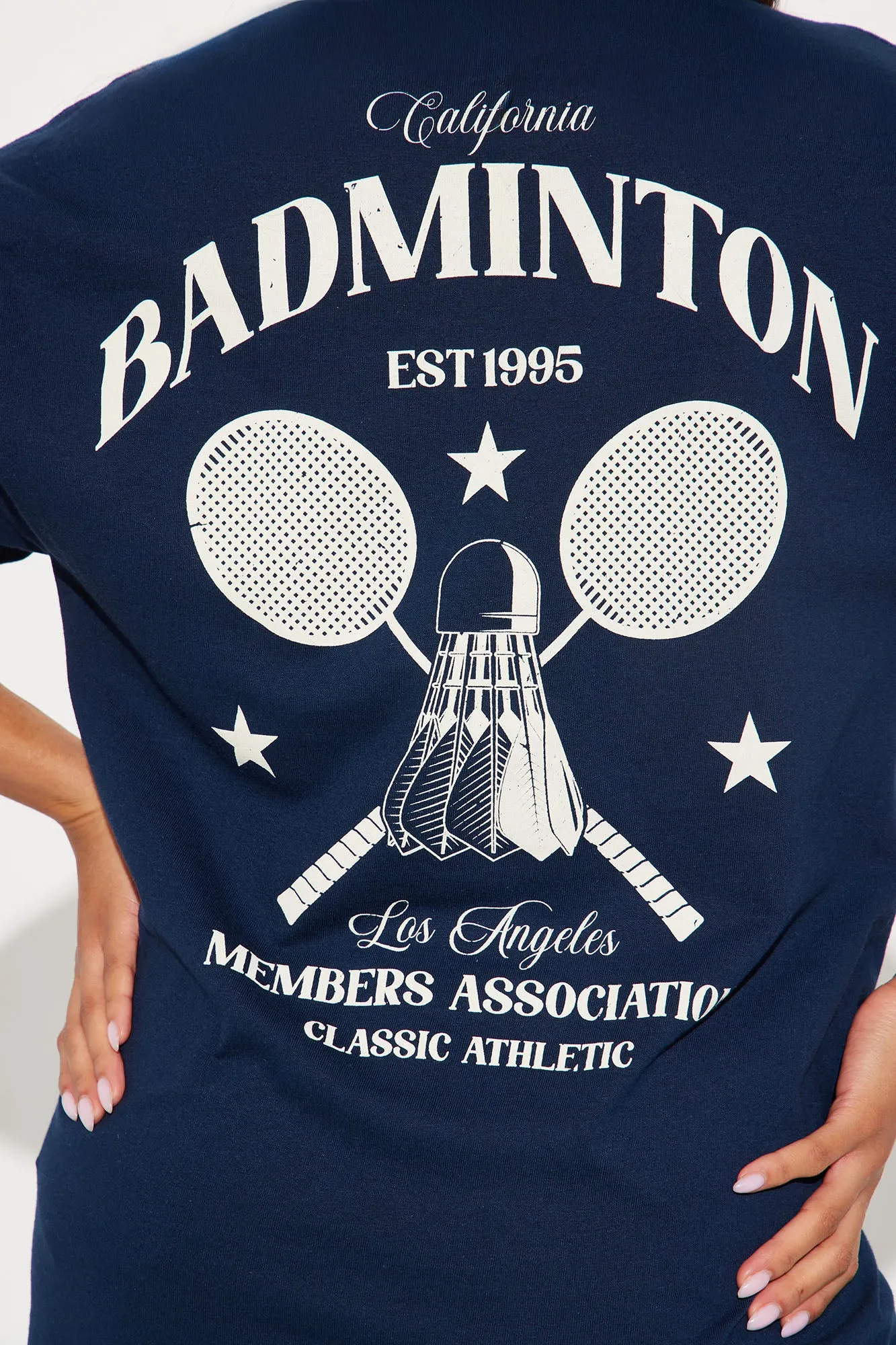 Badminton Members Only Oversized Tee - Navy