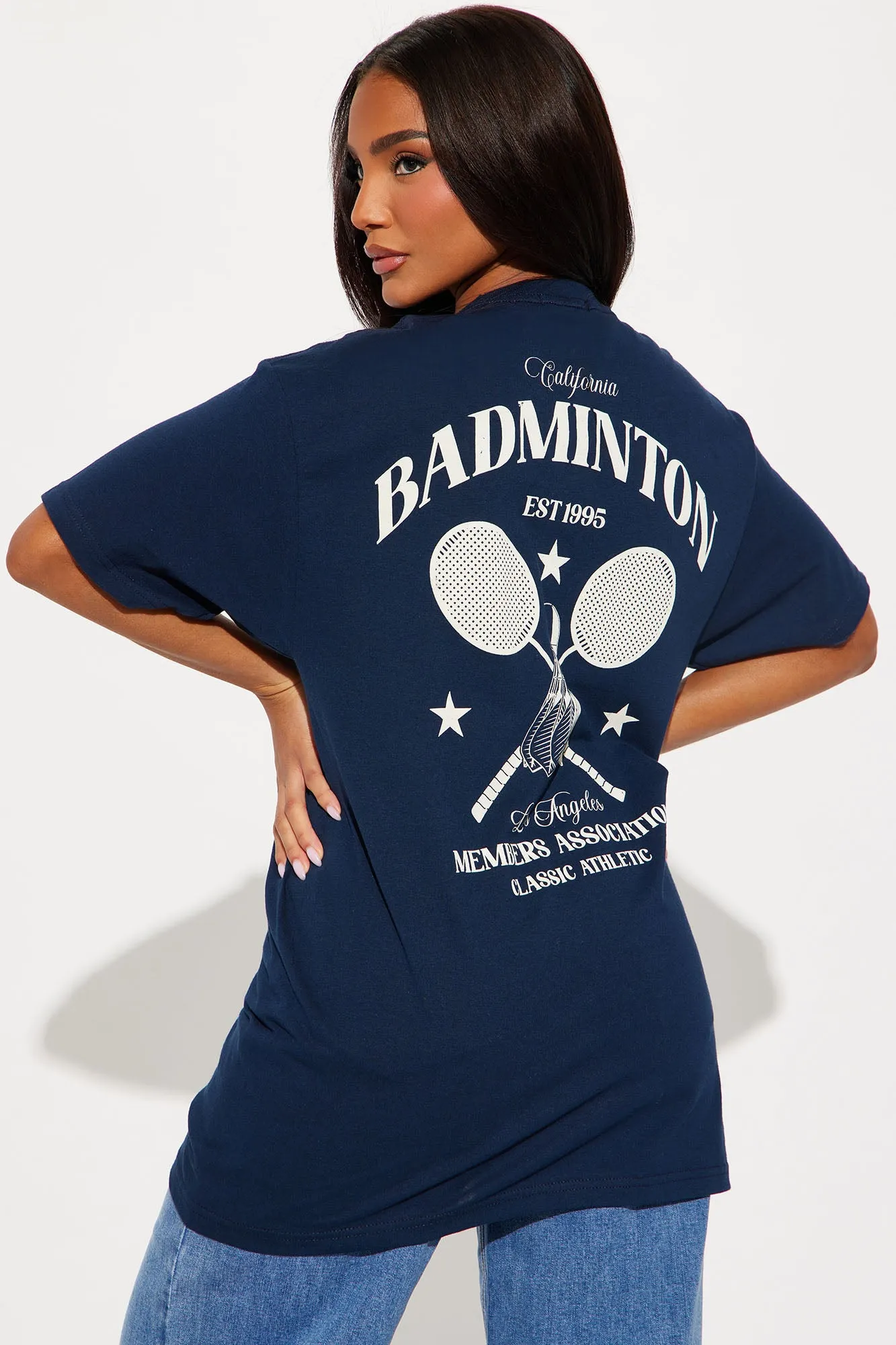 Badminton Members Only Oversized Tee - Navy