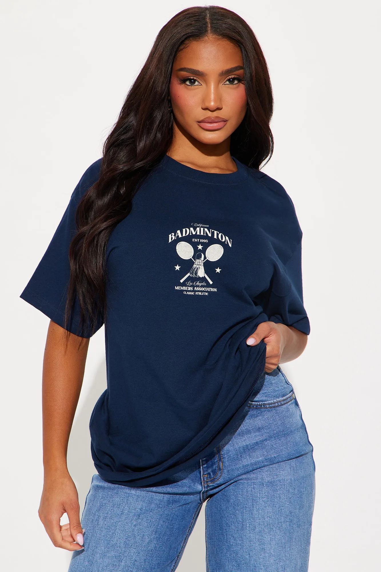 Badminton Members Only Oversized Tee - Navy