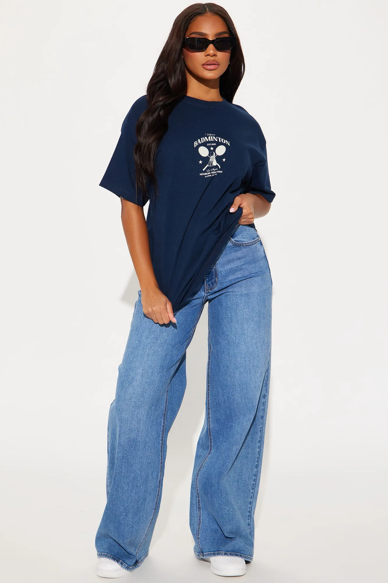 Badminton Members Only Oversized Tee - Navy
