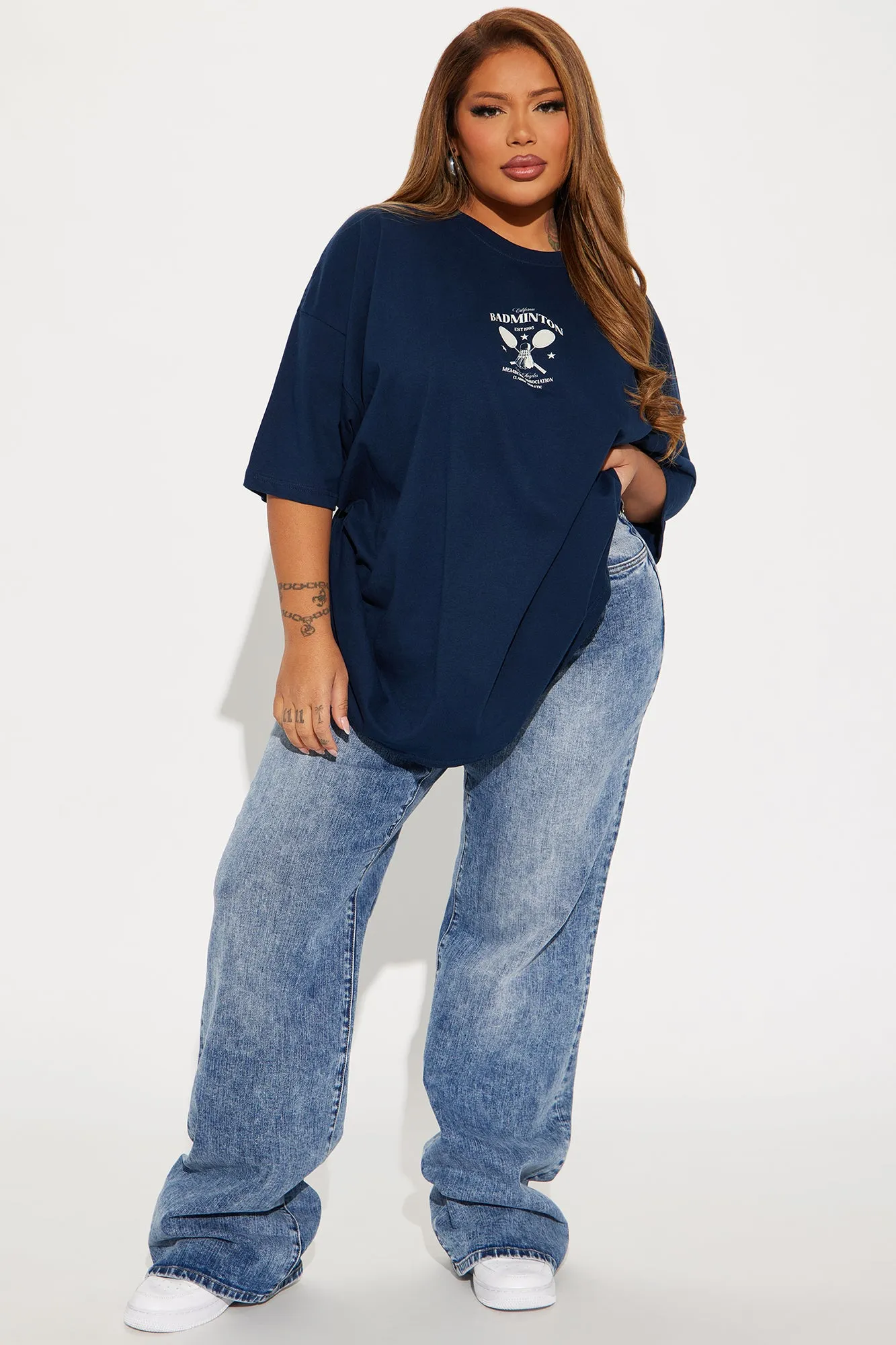 Badminton Members Only Oversized Tee - Navy