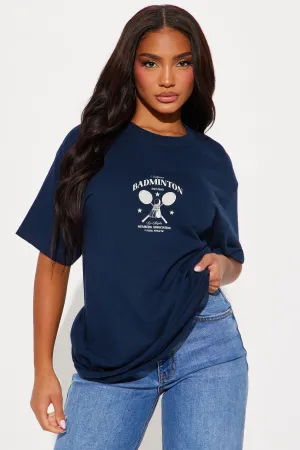 Badminton Members Only Oversized Tee - Navy