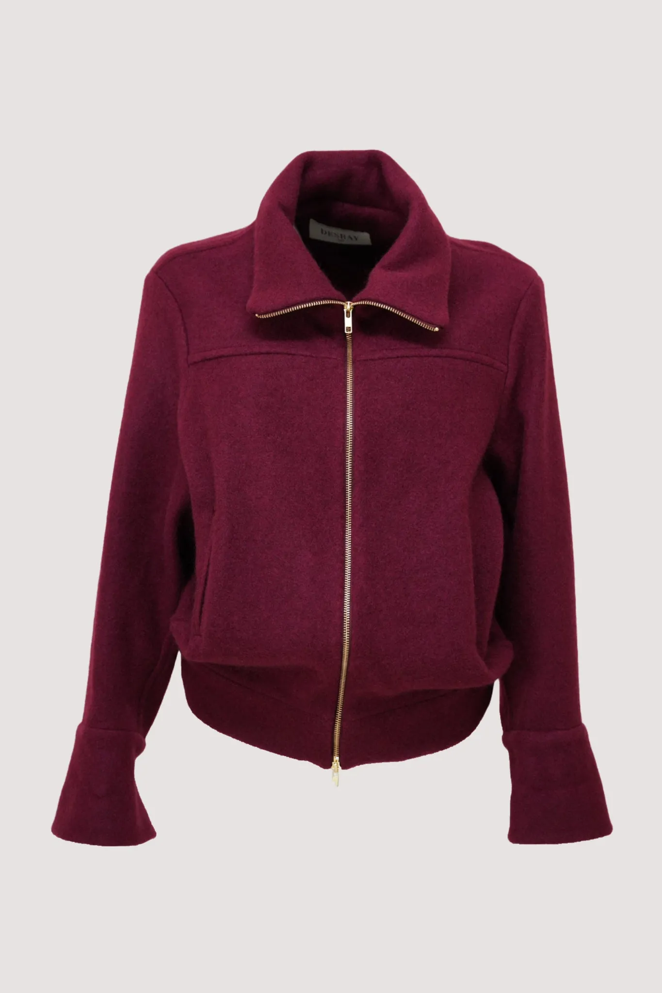 Burgundy Zipper Jacket