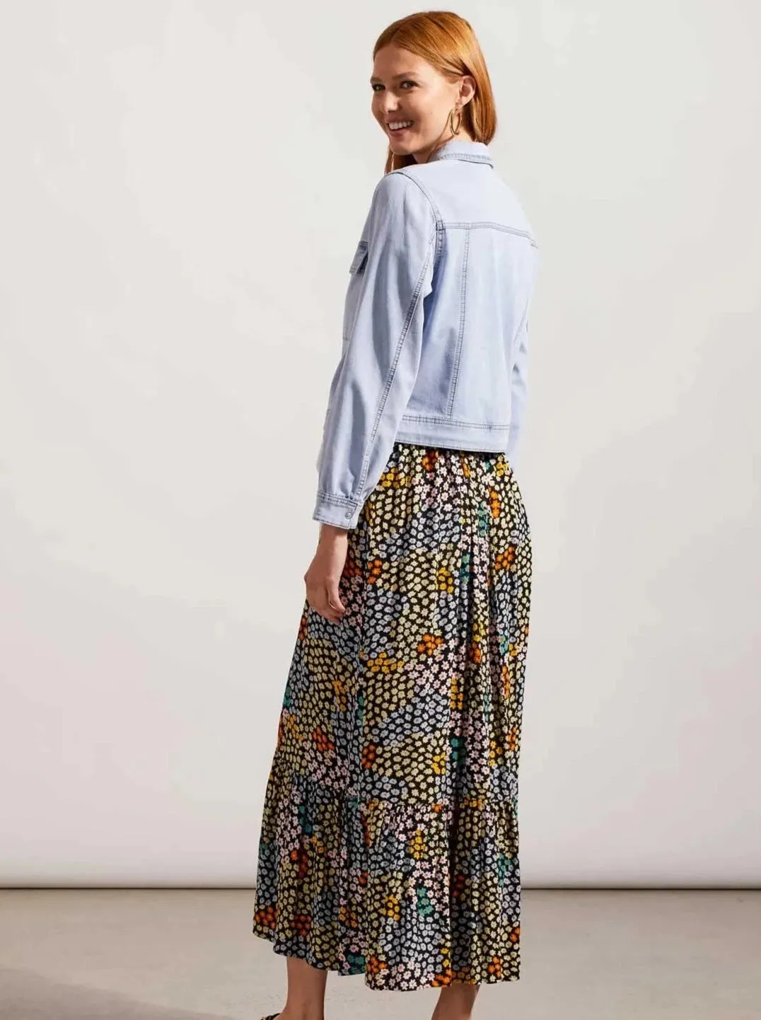 Denim Crop Jacket W Cord [Happy Blue-7805O]