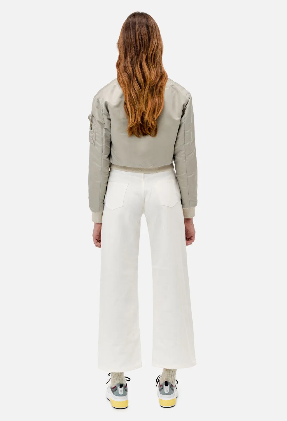 Hunter Cropped Bomber / Bone