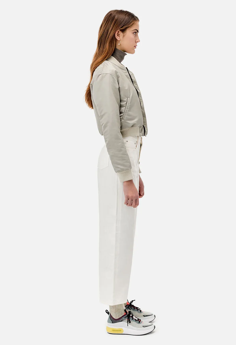 Hunter Cropped Bomber / Bone