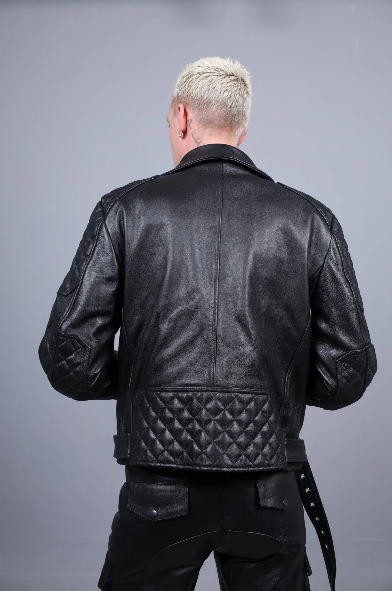 Leather Brando Jacket - Black Padding