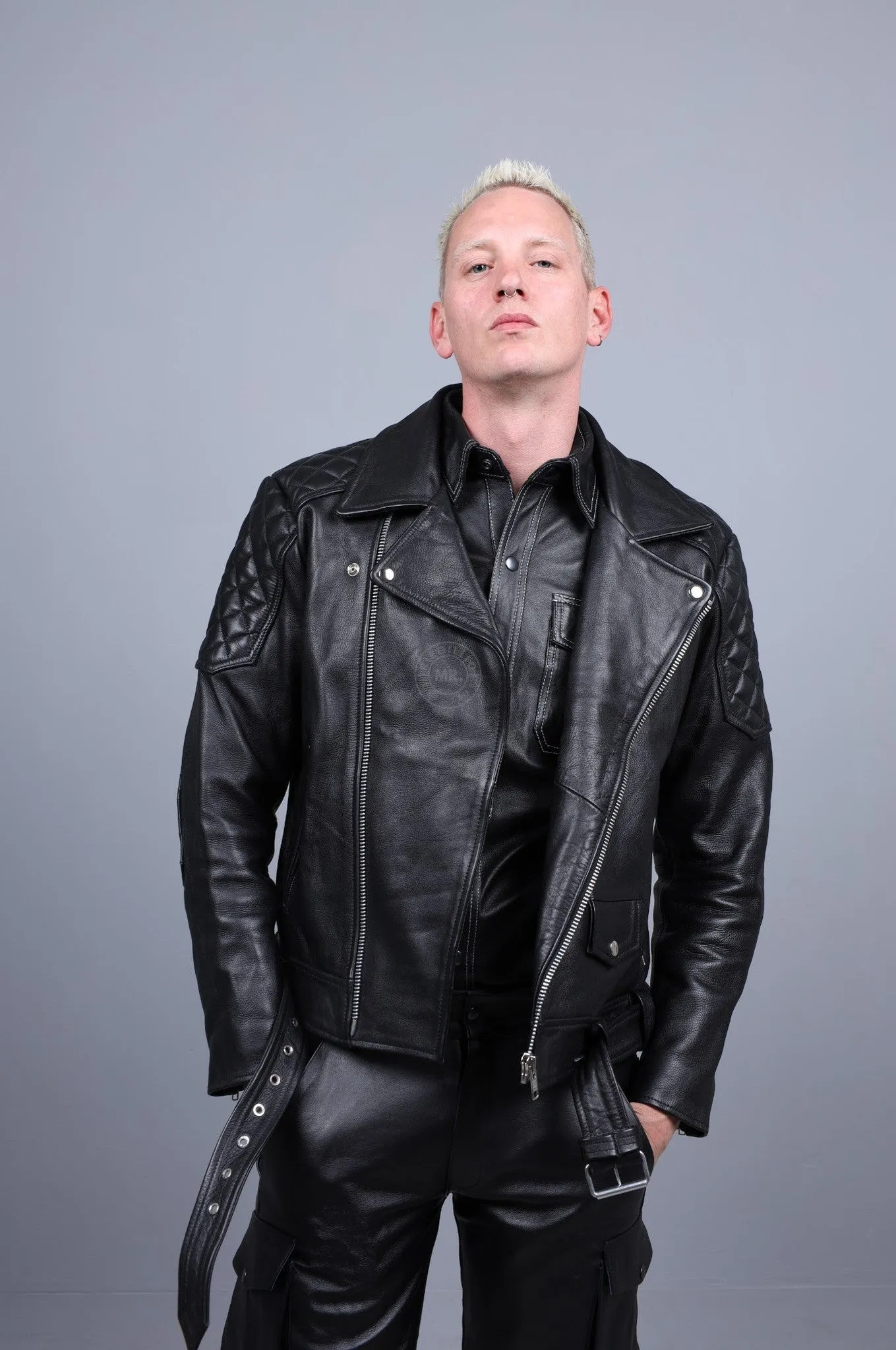 Leather Brando Jacket - Black Padding