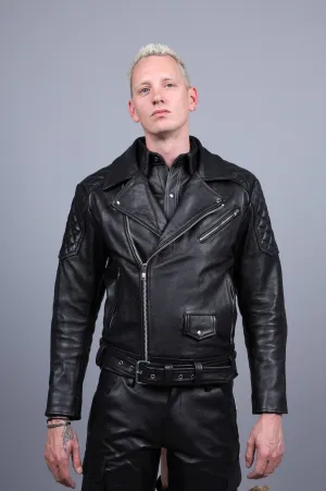 Leather Brando Jacket - Black Padding