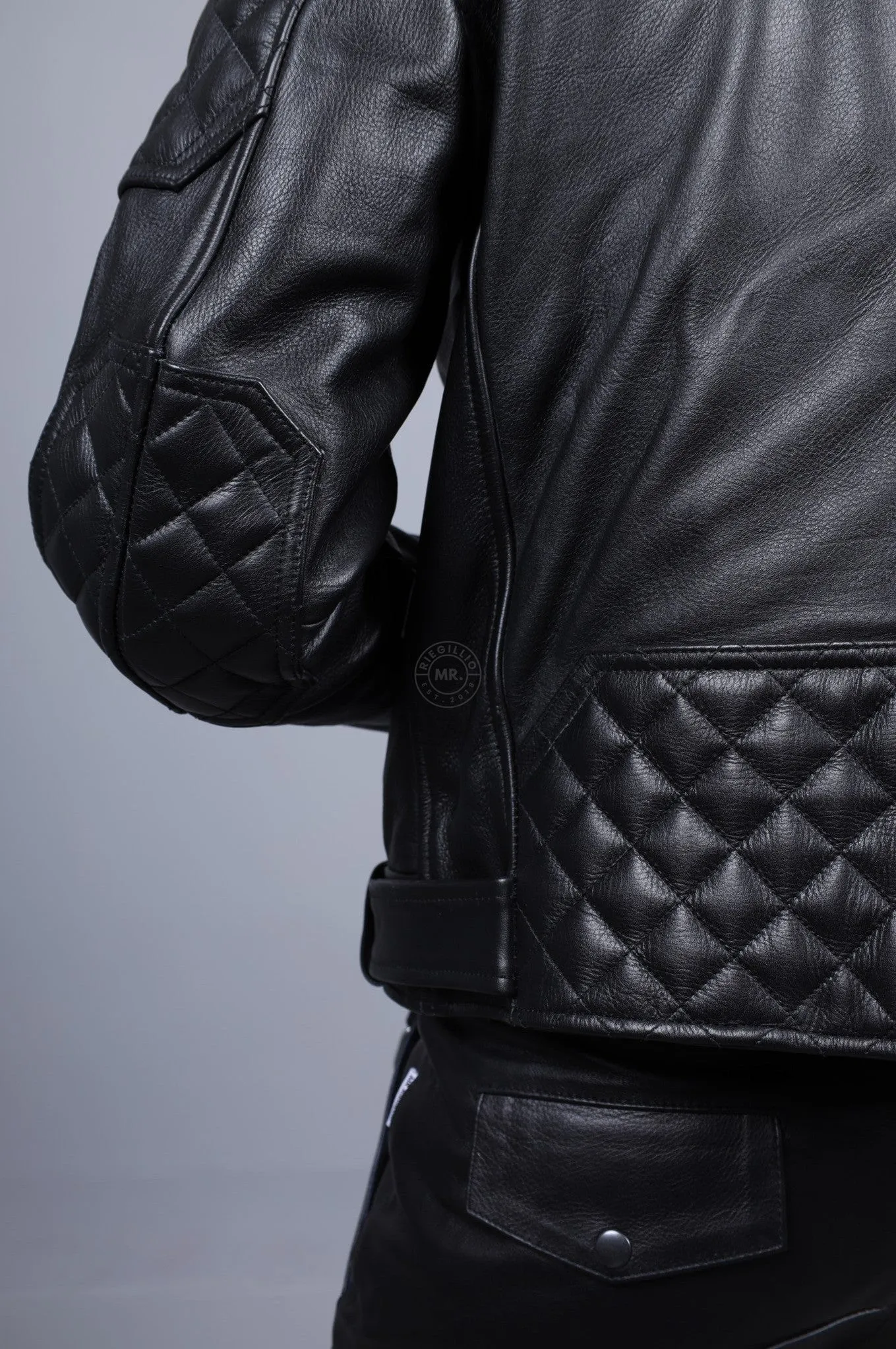 Leather Brando Jacket - Black Padding