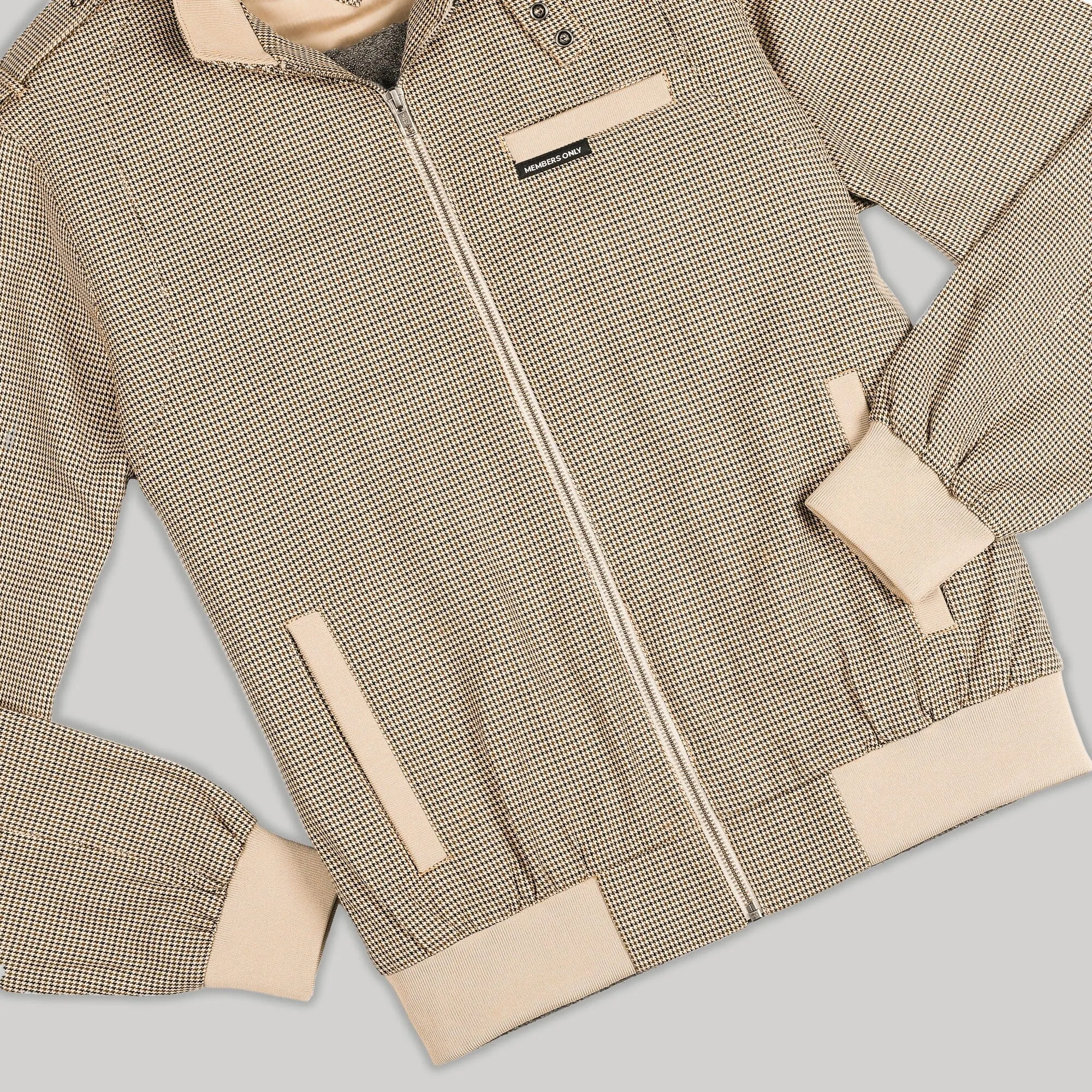 Men's Clinton Houndstooth Iconic Racer Jacket