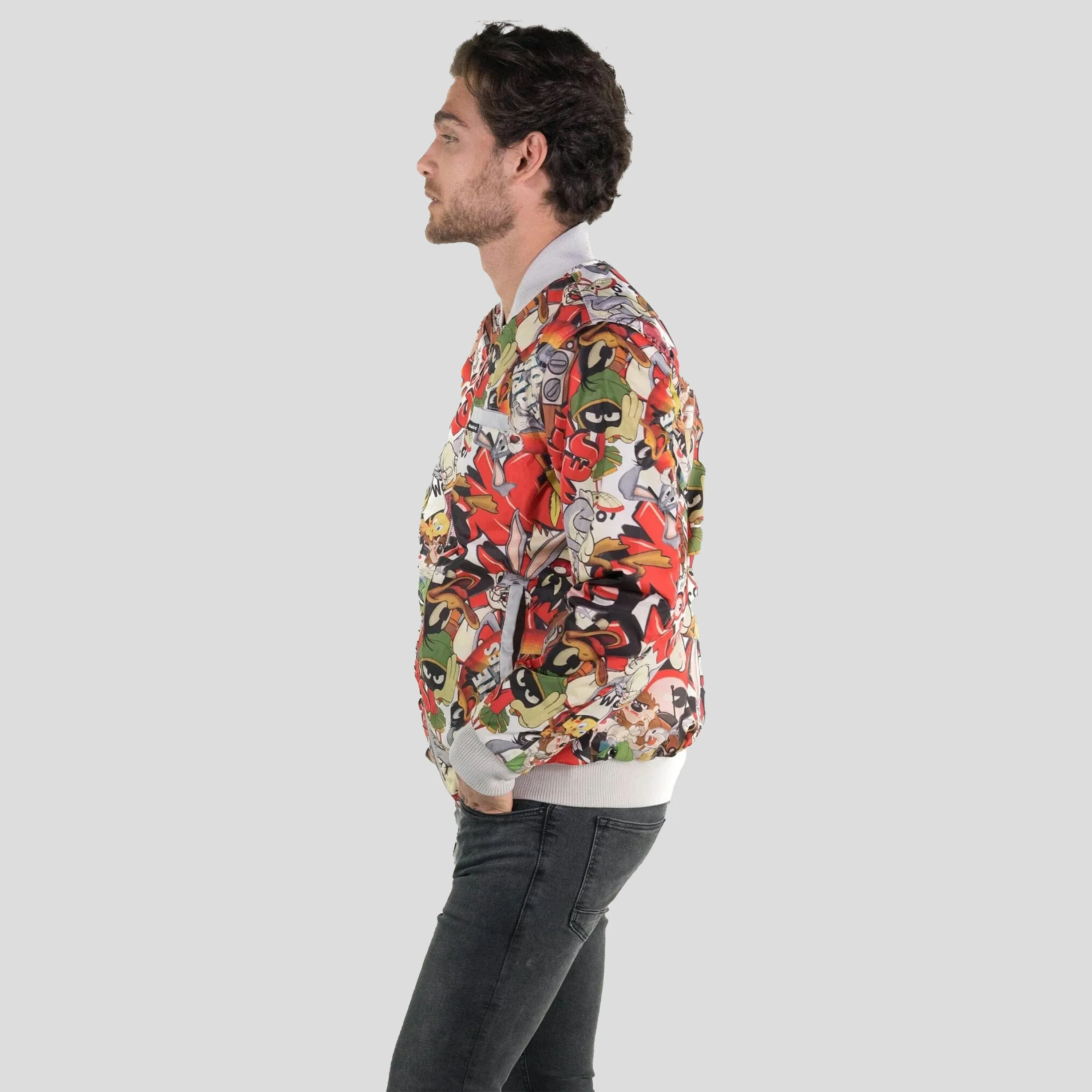 Men's Looney Tunes Vintage Mash Print Jacket - FINAL SALE