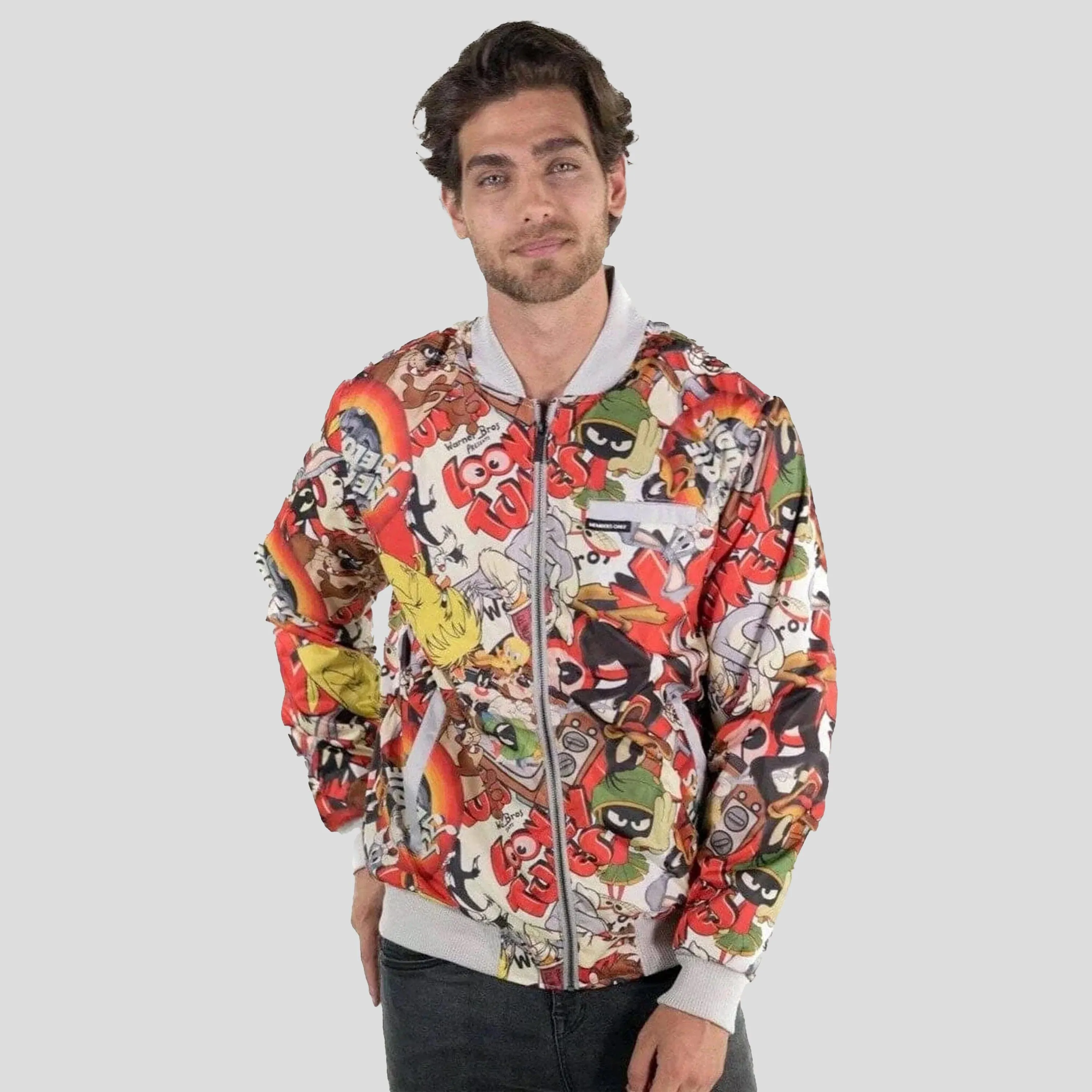Men's Looney Tunes Vintage Mash Print Jacket - FINAL SALE