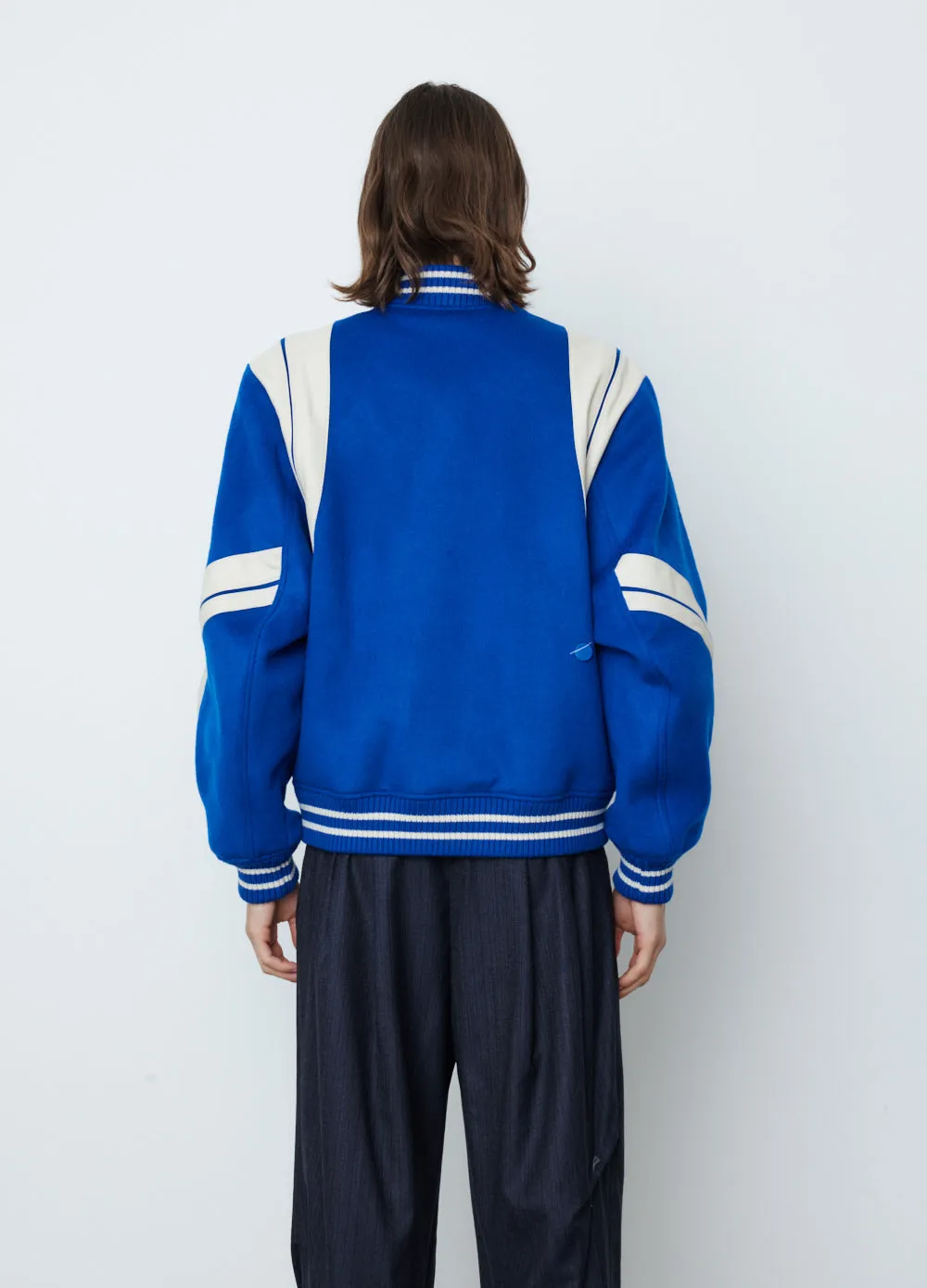 Panelled Wool Bomber Jacket