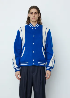 Panelled Wool Bomber Jacket