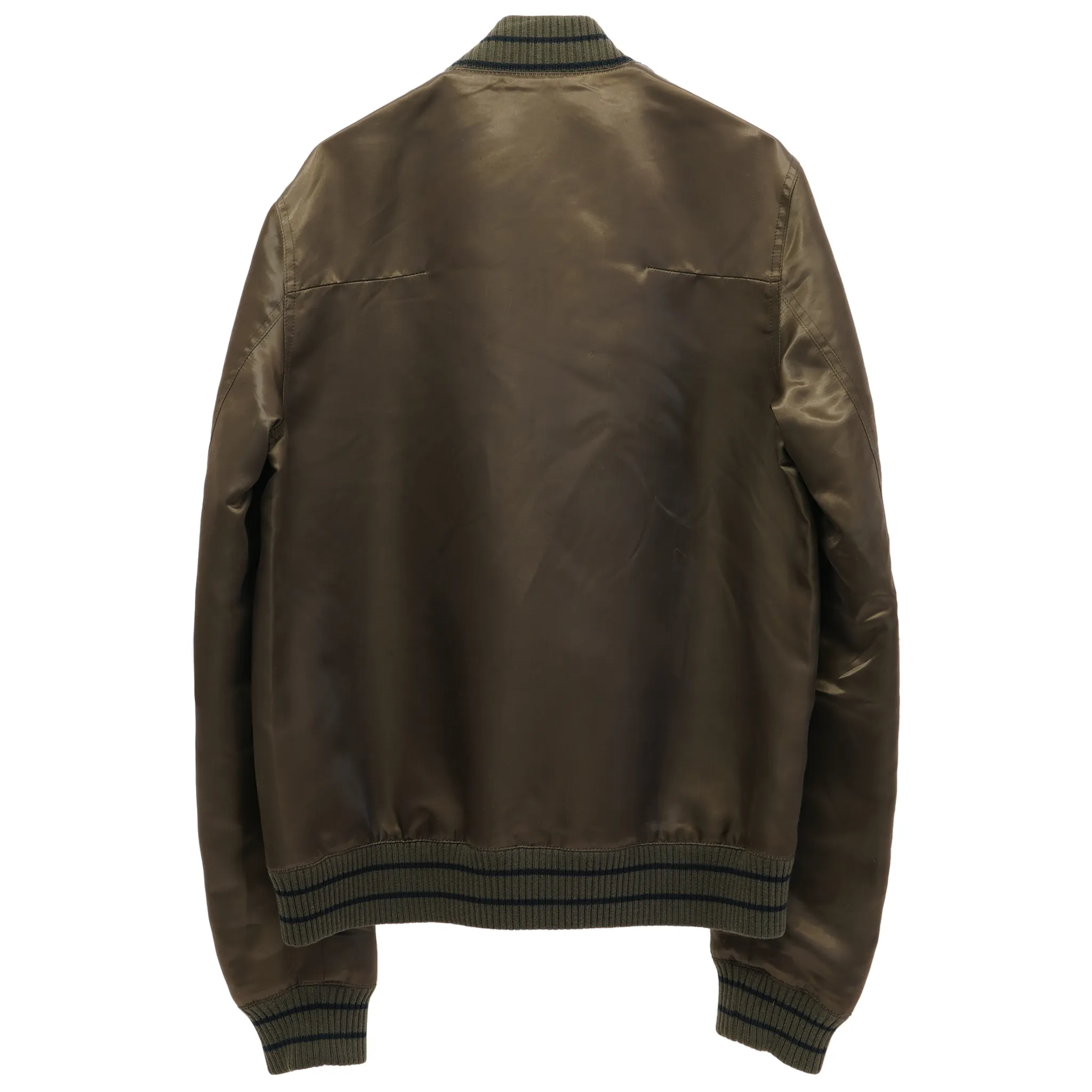 SATIN BASEBALL JACKET / BROWN