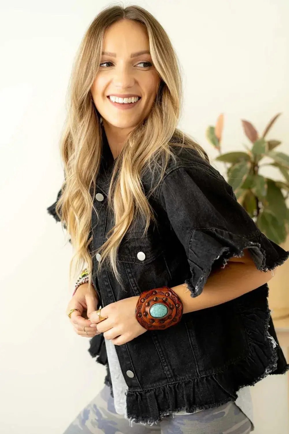 Short Sleeve Denim Jacket