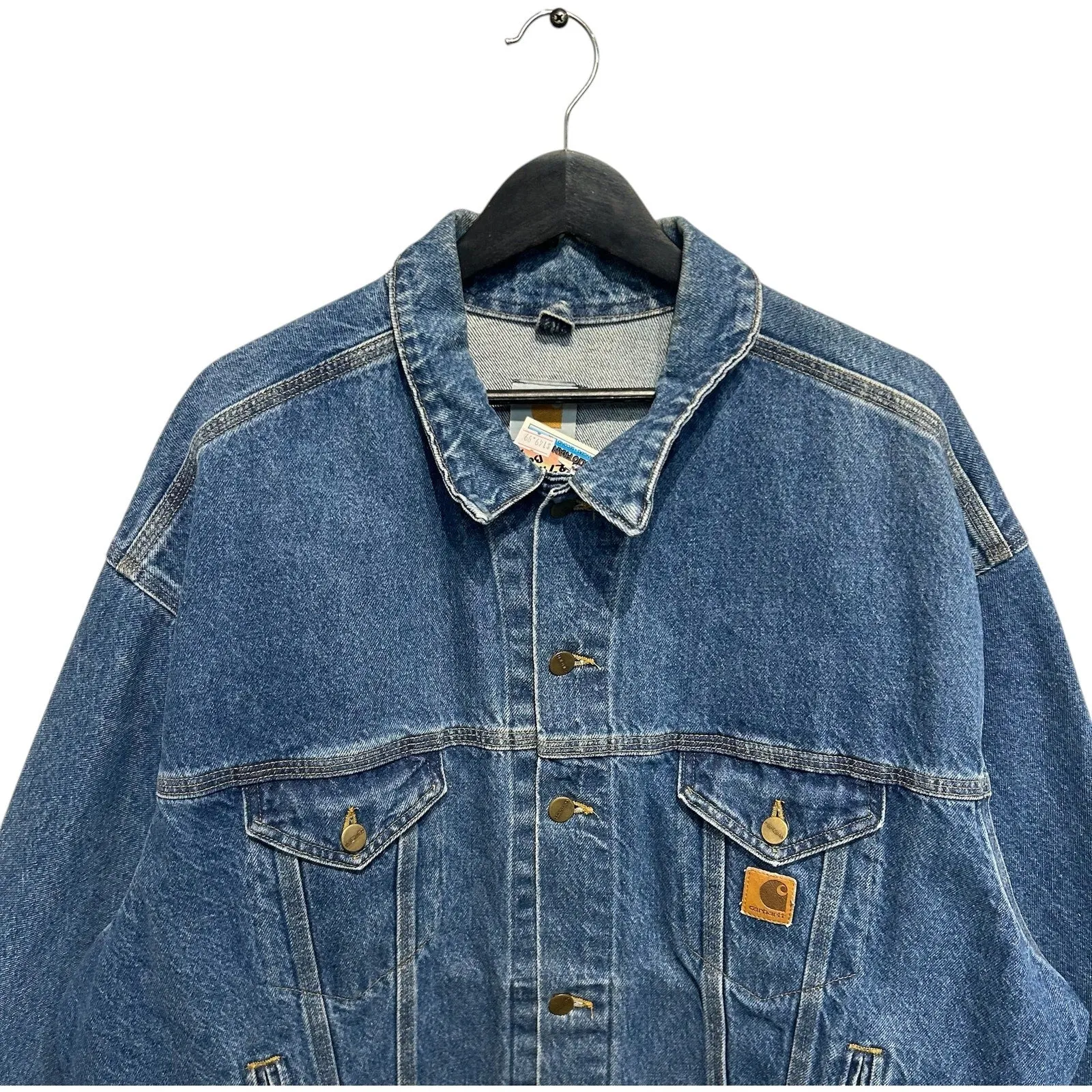 Vintage Carhartt J12 DST Stone Wash Trucker Denim Jacket