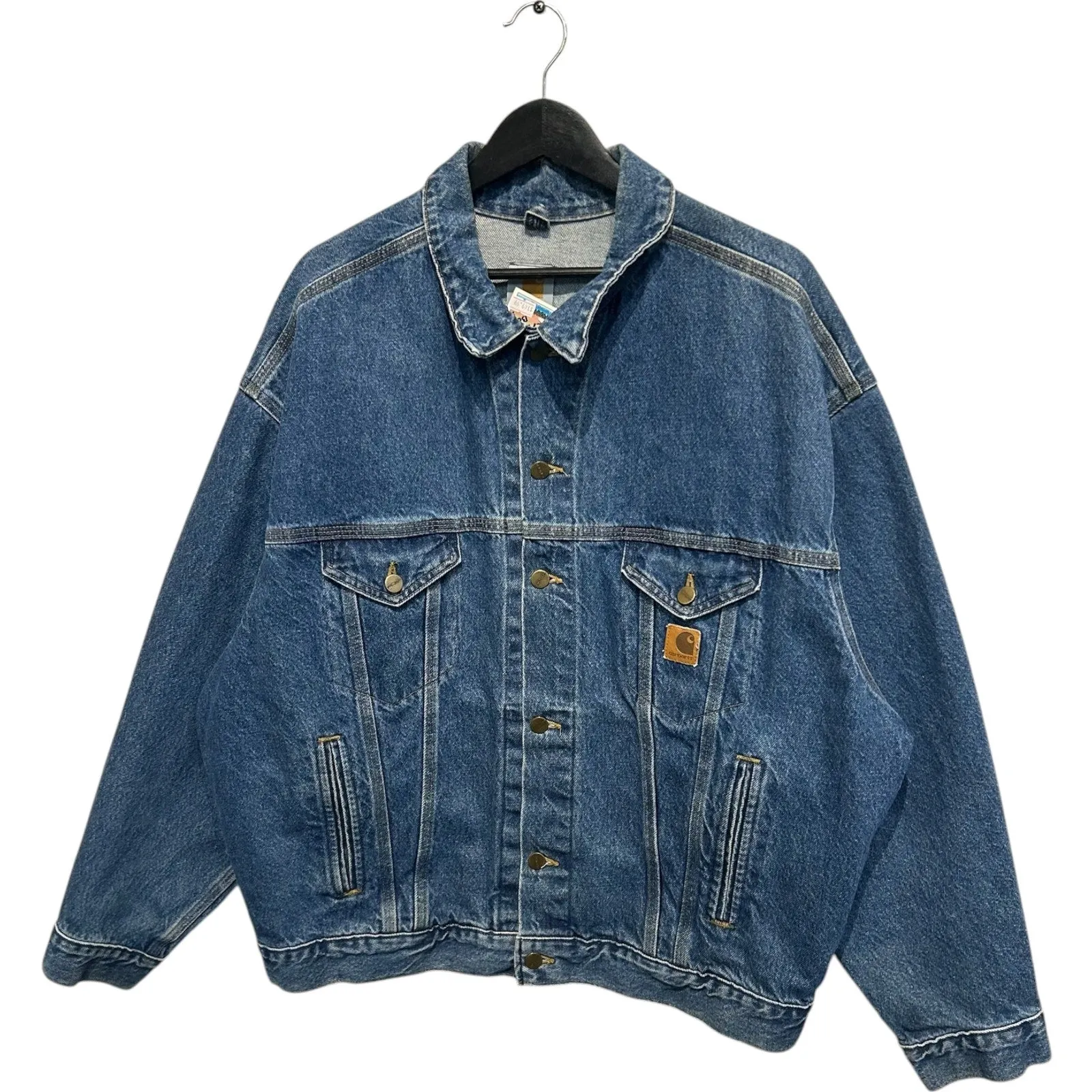 Vintage Carhartt J12 DST Stone Wash Trucker Denim Jacket
