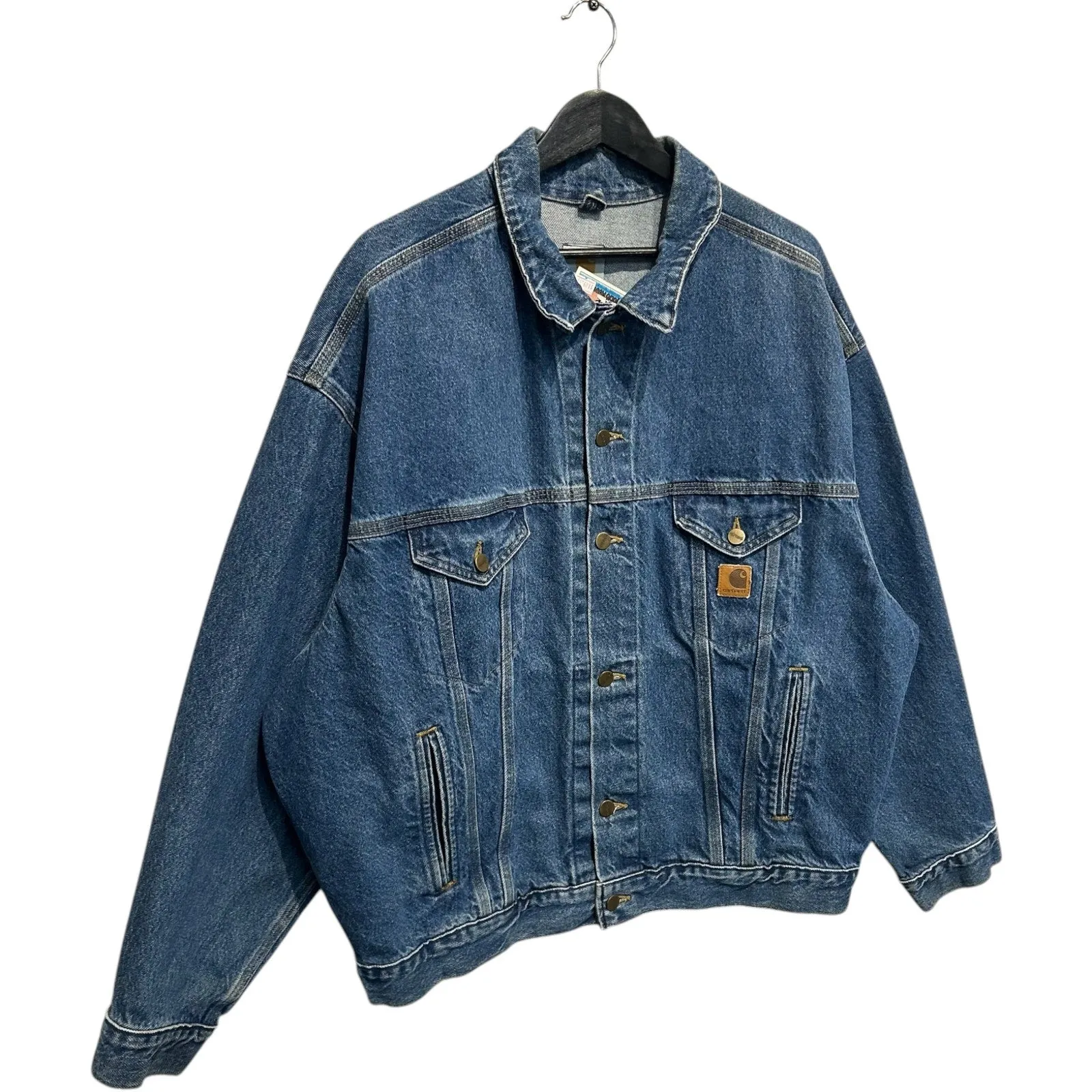 Vintage Carhartt J12 DST Stone Wash Trucker Denim Jacket