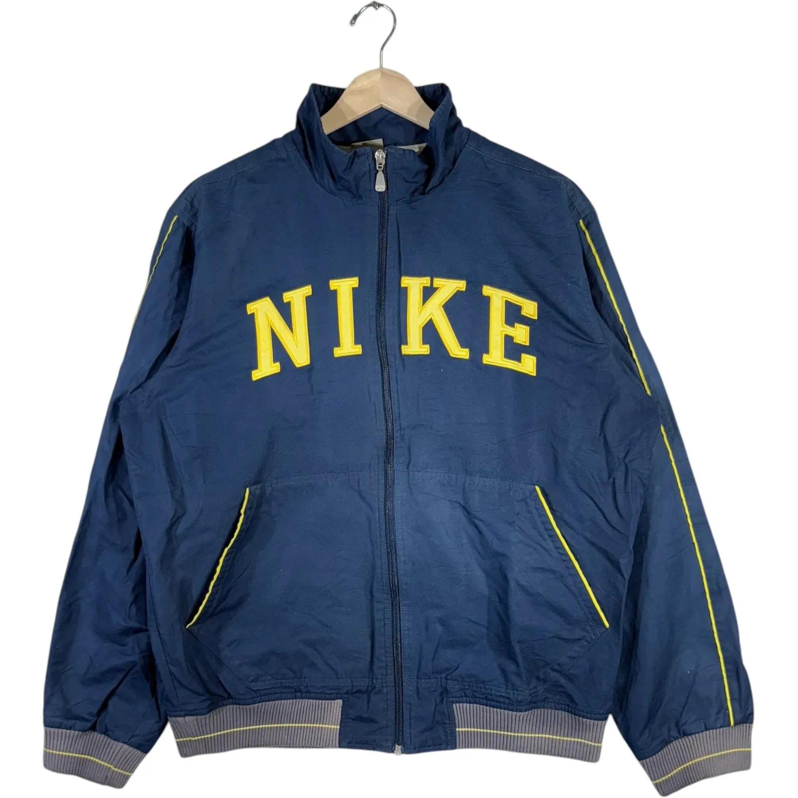 Vintage Nike Spellout Full Zip Bomber Light Jacket
