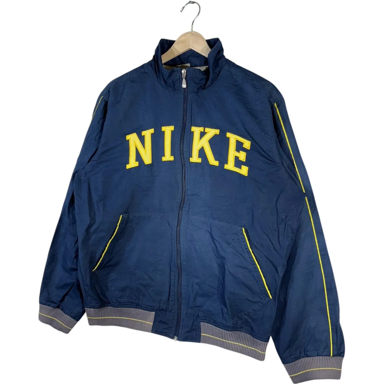 Vintage Nike Spellout Full Zip Bomber Light Jacket