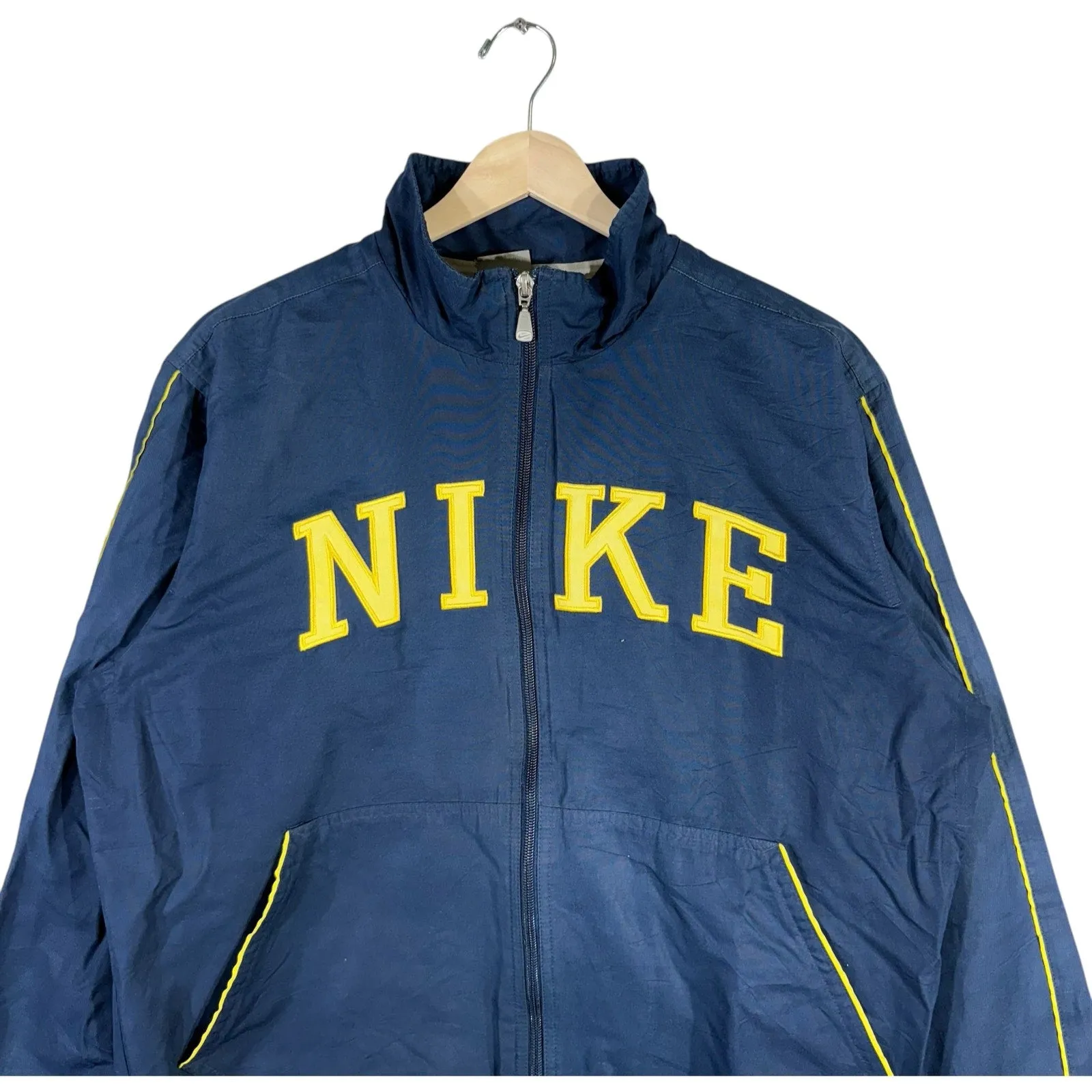 Vintage Nike Spellout Full Zip Bomber Light Jacket