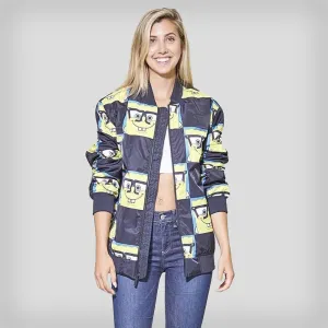 Women's Nickelodeon SpongeBob Bomber Oversized Jacket - FINAL SALE
